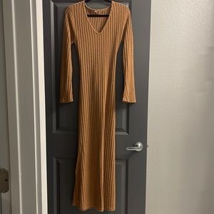Long sleeve knit dress